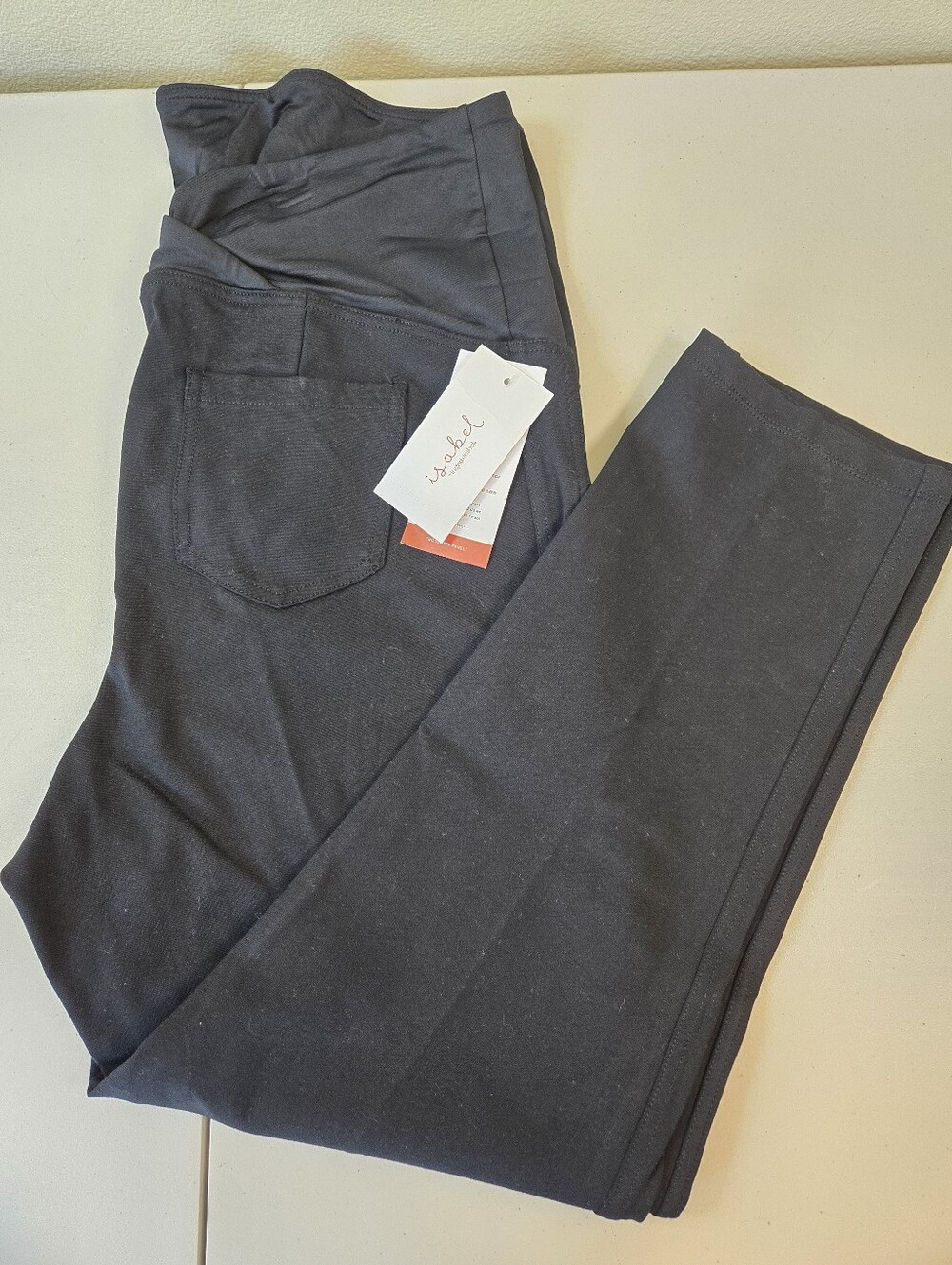NWT Isabel Maternity Black Ponte Jeggings Size XL Over the Belly